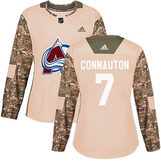Adidas Kevin Connauton Colorado Avalanche Women's Authentic ized Veterans Day Practice Jersey - Camo