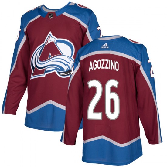 Adidas Youth Andrew Agozzino Colorado Avalanche Youth Authentic Burgundy Home Jersey