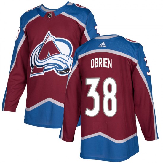 Adidas Youth Liam OBrien Colorado Avalanche Youth Authentic Burgundy Home Jersey