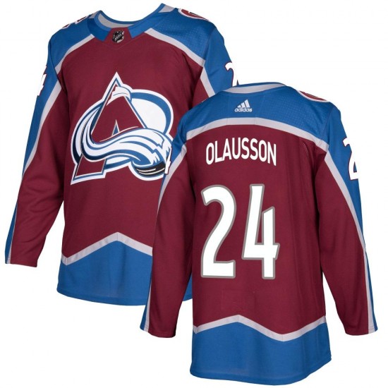 Adidas Youth Oskar Olausson Colorado Avalanche Youth Authentic Burgundy Home Jersey