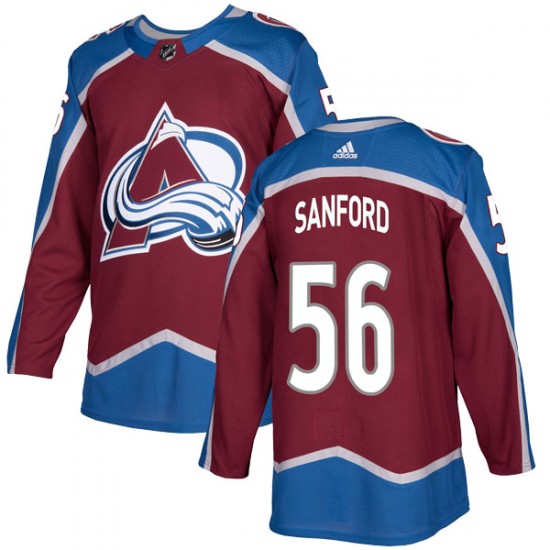 Adidas Youth Cole Sanford Colorado Avalanche Youth Authentic Burgundy Home Jersey