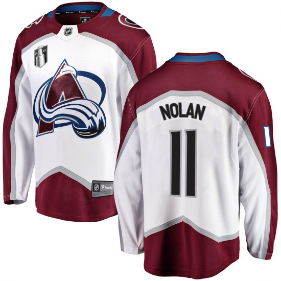 Fanatics Branded Owen Nolan Colorado Avalanche Men's Breakaway Away 2022 Stanley Cup Final Patch Jersey - White