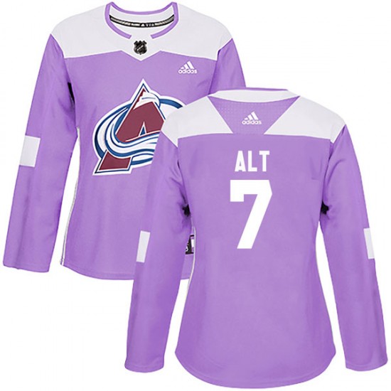 Adidas Mark Alt Colorado Avalanche Women's Authentic Fights Cancer Practice Jersey - Purple