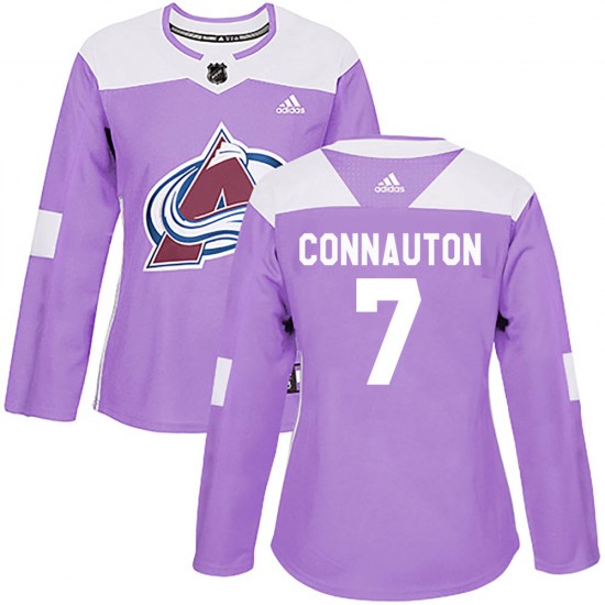 Adidas Kevin Connauton Colorado Avalanche Women's Authentic ized Fights Cancer Practice Jersey - Purple