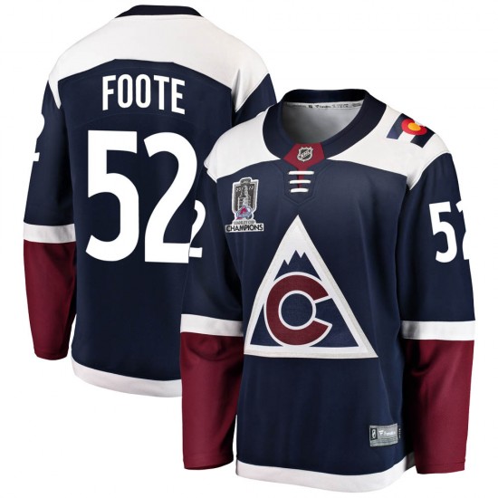 Fanatics Branded Adam Foote Colorado Avalanche Youth Breakaway Alternate 2022 Stanley Cup Champions Jersey - Navy