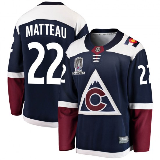 Fanatics Branded Stefan Matteau Colorado Avalanche Youth Breakaway Alternate 2022 Stanley Cup Champions Jersey - Navy