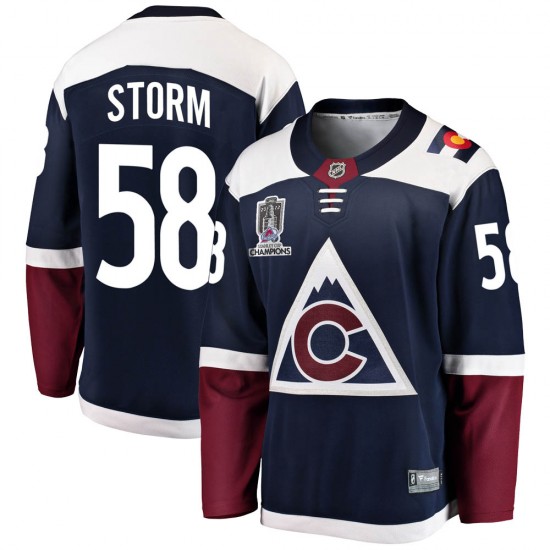 Fanatics Branded Ben Storm Colorado Avalanche Youth Breakaway Alternate 2022 Stanley Cup Champions Jersey - Navy