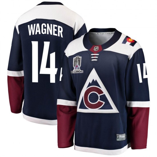 Fanatics Branded Chris Wagner Colorado Avalanche Youth Breakaway Alternate 2022 Stanley Cup Champions Jersey - Navy