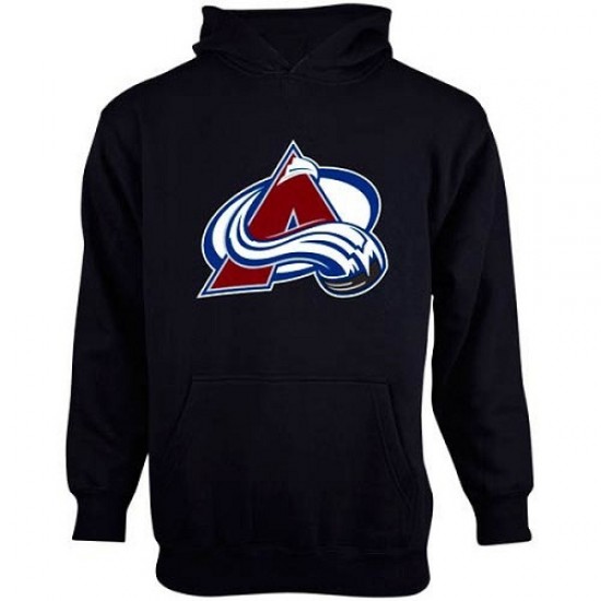 Men's Old Time Hockey Colorado Avalanche Youth Big Logo Fleece Pullover Hoodie - Steel Blue