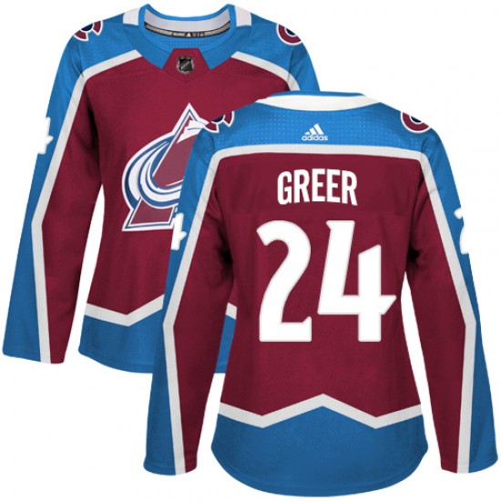 Adidas A.J. Greer Colorado Avalanche Women's Authentic Burgundy Home Jersey - Red
