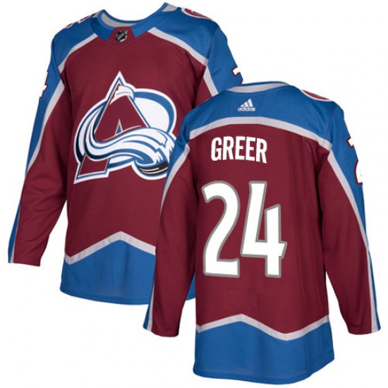 Adidas A.J. Greer Colorado Avalanche Youth Authentic Burgundy Home Jersey - Red