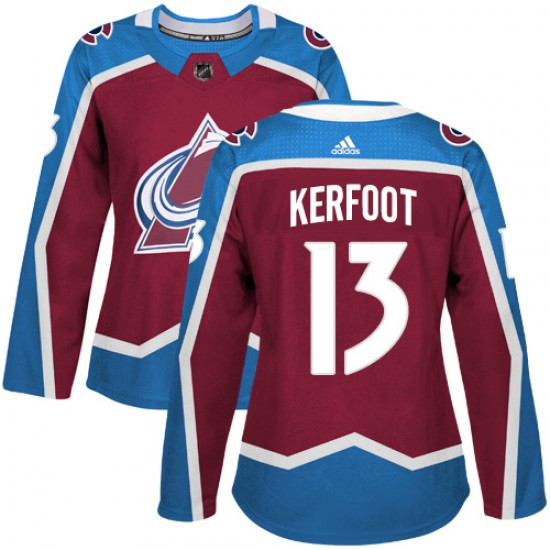 Adidas Alexander Kerfoot Colorado Avalanche Women's Authentic Burgundy Home Jersey - Red