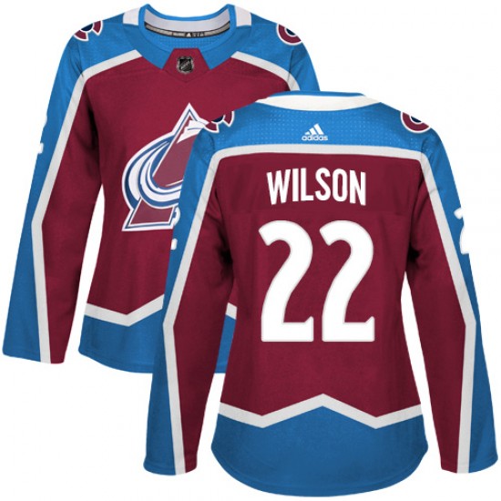 Adidas Colin Wilson Colorado Avalanche Women's Authentic Burgundy Home Jersey - Red