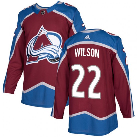 Adidas Colin Wilson Colorado Avalanche Youth Authentic Burgundy Home Jersey - Red