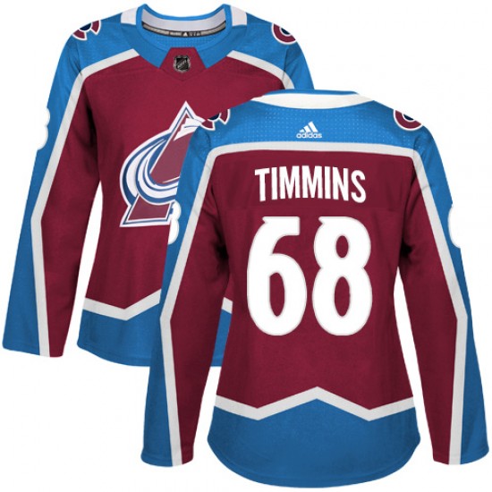 Adidas Conor Timmins Colorado Avalanche Women's Authentic Burgundy Home Jersey - Red