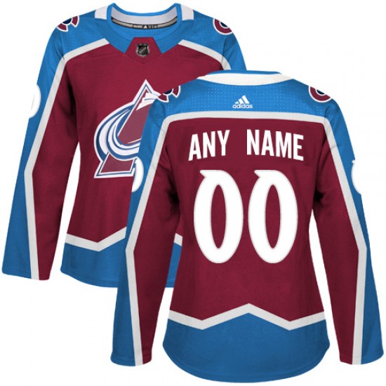 Adidas Custom Colorado Avalanche Women's Authentic Burgundy Home Jersey - Red