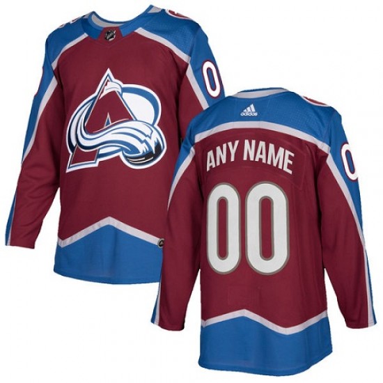 Adidas Custom Colorado Avalanche Youth Authentic Burgundy Home Jersey - Red
