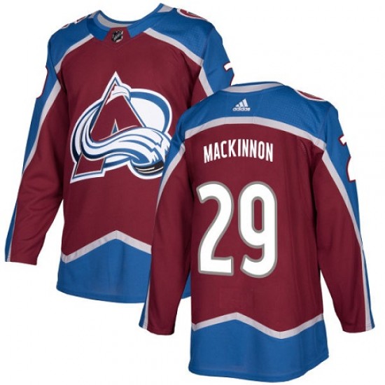 Adidas Nathan MacKinnon Colorado Avalanche Youth Authentic Burgundy Home Jersey - Red