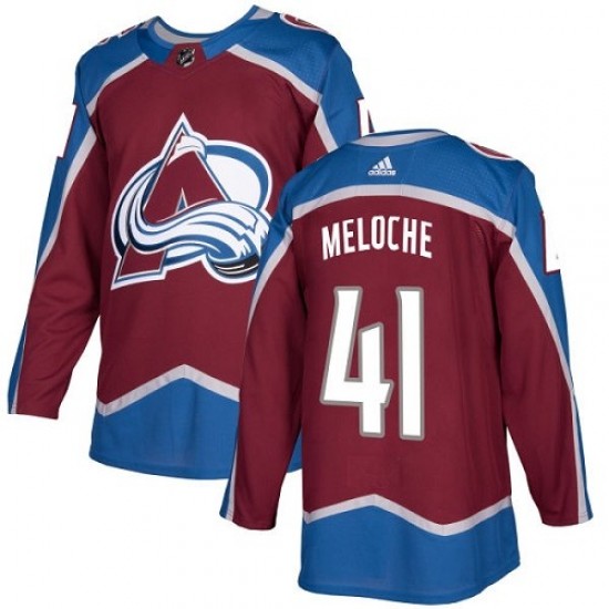 Adidas Nicolas Meloche Colorado Avalanche Youth Authentic Burgundy Home Jersey - Red