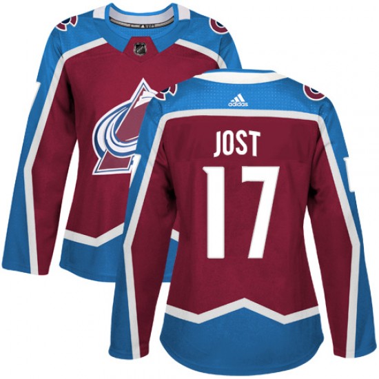 Adidas Tyson Jost Colorado Avalanche Women's Authentic Burgundy Home Jersey - Red