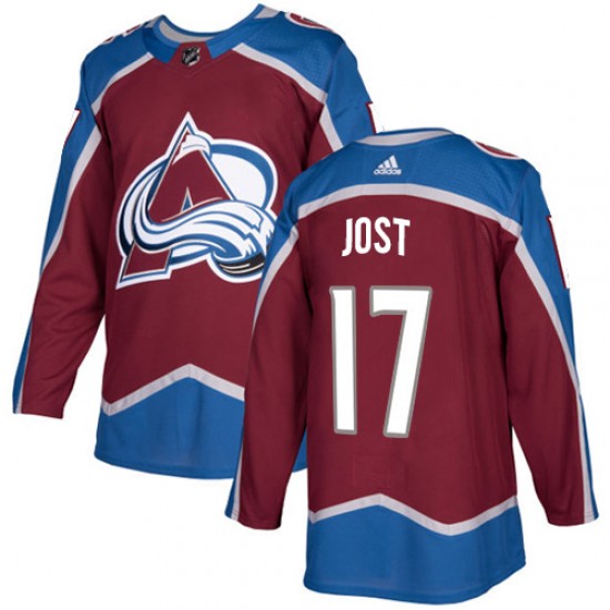 Adidas Tyson Jost Colorado Avalanche Youth Authentic Burgundy Home Jersey - Red