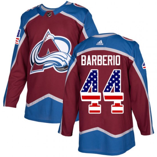 Adidas Mark Barberio Colorado Avalanche Men's Authentic Burgundy USA Flag Fashion Jersey - Red