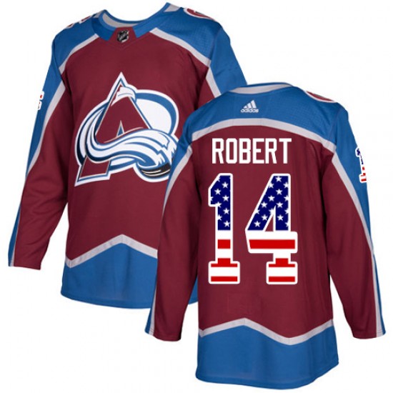 Adidas Rene Robert Colorado Avalanche Youth Authentic Burgundy USA Flag Fashion Jersey - Red