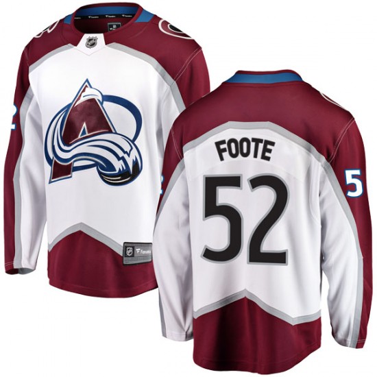 Adidas Adam Foote Colorado Avalanche Men's Authentic 2020/21 Away 2022  Stanley Cup Champions Jersey - White