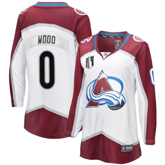 Fanatics Branded Miles Wood Colorado Avalanche Women's Breakaway Away 2022 Stanley Cup Final Patch Jersey - White