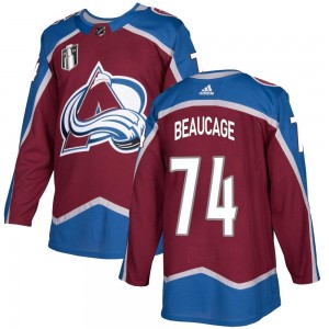 Adidas Youth Alex Beaucage Colorado Avalanche Youth Authentic Burgundy Home 2022 Stanley Cup Final Patch Jersey