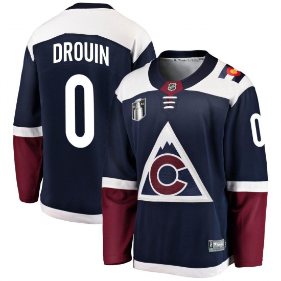 Fanatics Branded Jonathan Drouin Colorado Avalanche Youth Breakaway Alternate 2022 Stanley Cup Final Patch Jersey - Navy