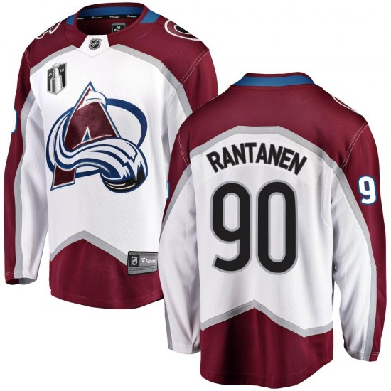 Fanatics Branded Mikko Rantanen Colorado Avalanche Youth Breakaway Away 2022 Stanley Cup Final Patch Jersey - White